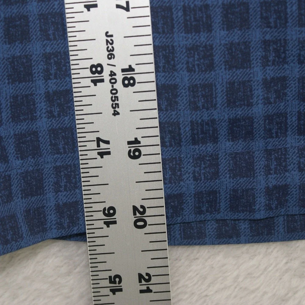 Callaway‎ Mens Blue Grid Print Stretch Golf Shorts Size 38 Flat Front Athletic